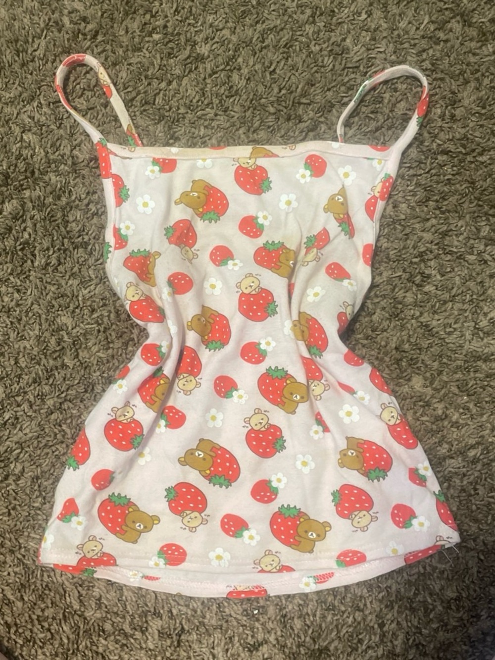 Pink Strawberry Sanrio Tank Top